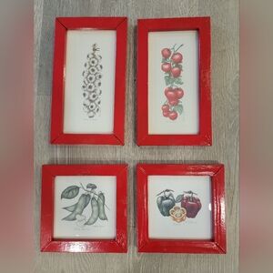 Mart Fyne Signed Prints In Red Framed Set